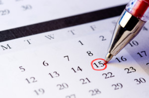 Circling a Date on Calendar