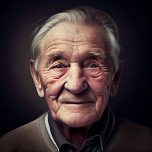 Elderly-main-smiling-filing-bankruptcy