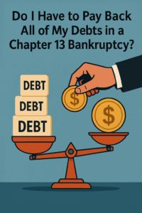Do I have to pay back all of my debts in a Chapter 13 bankruptcy?