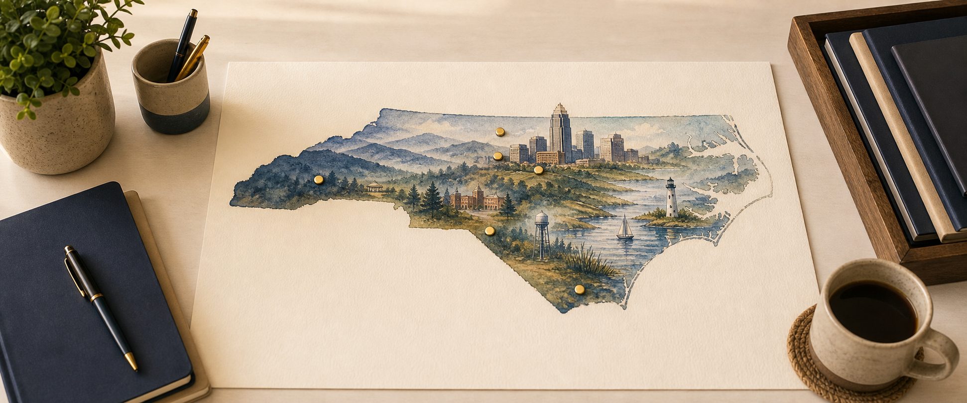 North Carolina landscape representing the service area of Duncan Law bankruptcy offices across the state