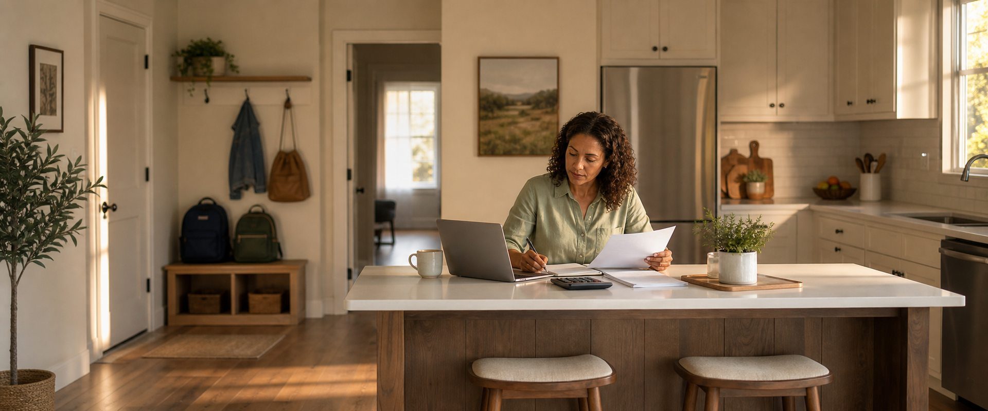 Adult sitting at home looking tired but composed after repeated creditor calls, representing the impact of creditor harassment
