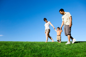 Family Walking Holding Hands